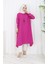 Krep Kumaş Salaş Tunik 1011-04 Fuşya 2