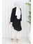 Boydan Düğmeli Tunik 3118-04 Siyah 5
