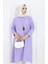 Krep Kumaş Salaş Tunik 1011-02 Lila 3