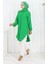 Boydan Düğmeli Tunik 3118-06 Zümrüt Yeşili 1