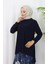 Sandy Kumaş Tunik Etek Ikili Takım 2073-01 Lacivert 4