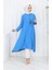 Krep Kumaş Salaş Tunik 1011-08 Mavi 1