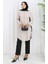 Boydan Düğmeli Tunik 3118-01 Bej 2