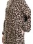 Leopar Desenli Düğmeli Elbise 0122-01 Siyah Bej 5