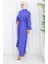 Boydan Düğmeli Tunik Pantolon Ikili Takım 2100-03 Saks 2