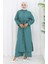 Boydan Düğmeli Tunik Pantolon Ikili Takım 2100-02 Yeşil 1