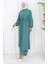 Boydan Düğmeli Tunik Pantolon Ikili Takım 2100-02 Yeşil 3