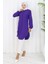 Boydan Düğmeli Tunik 3118-07 Mor 1
