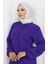 Boydan Düğmeli Tunik 3118-07 Mor 3