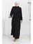 Boydan Düğmeli Tunik Pantolon Ikili Takım 2100-04 Siyah 2