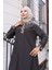 Leopar Desenli Elbise 0119-02 Antrasit 3