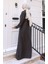 Leopar Desenli Elbise 0119-02 Antrasit 5