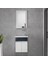 Miniço-Sb Ebeveyn 45 cm x 28 cm Aynalı Lüx Lavabolu Banyo Dolabı- 1. Sınıf Mdf-Beyaz Siyah 3
