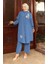 Aerobin Kumaş Tunik Pantolon Ikili Takım 2102-01 Indigo 1