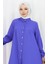 Boydan Düğmeli Tunik Pantolon Ikili Takım 2108-01 Saks 4