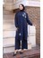 Aerobin Kumaş Tunik Pantolon Ikili Takım 2102-03 Lacivert 2