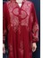 Balon Kol Viskon Elbise 5581-03 Bordo 5