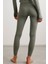 Dri Fit Zenvy Gentle Support High Waisted 7/8 Leggings Kadın Yüksek Bel Iç Cepli Spor Tayt Açık Yeşil 2