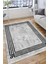 Gri Dekoratif Halı Makinede Yıkanabilir Kaymaz Taban Kilim Dot Tabanlı Salon Halısı 0062B 4