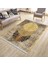 Altın Renk Çerçeveli Halı Makinede Yıkanabilir Kaymaz Taban Kilim Dot Tabanlı Salon Halısı 0040A 3