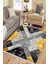 Geometrik Sarı Halı Makinede Yıkanabilir Kaymaz Tabanlı Kilim Dot Tabanlı Salon Halısı 0037F 1