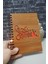 Istanbul Temalı Ahşap Kapaklı Defter - Kareli Defter - Ajanda - Okul Defteri (A5 - 120 Sayfa) 3