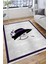 Figürlü Modern Makinede Yıkanabilir Kaymaz Taban Halı Dot Tabanlı Salon Halısı 0124A 4