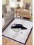 Figürlü Modern Makinede Yıkanabilir Kaymaz Taban Halı Dot Tabanlı Salon Halısı 0124A 1