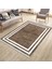 Kahverengi Modern Halı Makinede Yıkanabilir Kaymaz Taban Kilim Dokuma Tabanlı Salon Halısı 0070A 3