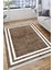 Kahverengi Modern Halı Makinede Yıkanabilir Kaymaz Taban Kilim Dokuma Tabanlı Salon Halısı 0070A 4