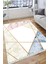 Geometrik Çizgili Makinede Yıkanabilir Kaymaz Taban Halı Dot Tabanlı Salon Halısı 0123A 4