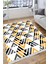 Geometrik Desenli Makinede Yıkanabilir Kaymaz Tabanlı Halı Yolluk Dot Tabanlı Salon Halısı 0092A 4