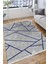Gri Geometrik Çizgili Makinede Yıkanabilir Kaymaz Tabanlı Halı Dot Tabanlı Salon Halısı 0120D 4