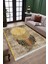 Altın Renk Çerçeveli Halı Makinede Yıkanabilir Kaymaz Taban Kilim Dot Tabanlı Salon Halısı 0040A 2