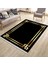 Düz Çizgili Siyah Modern Makinede Yıkanabilir Kaymaz Taban Kilim Dot Tabanlı Salon Halısı 0066Ö 1
