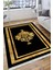 Göbekli Gold Çizgili Halı Makinede Yıkanabilir Kaymaz Taban Kilim Dot Tabanlı Salon Halısı 0064I 4