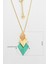 Yeşil Vaha 18 Ayar Sarı Altın Kaplama 46 cm Gümüş Tasarım Kolye 3