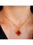 Kristal Taşlı Van Cleef Model Kolye, Altın Kaplama Çift Taraflı Yonca Modeli Kolye, Altın Renk Van Cleef Bijuteri Kolye, Van Cleef Altın Kaplama Kolye, Dört Yapraklı Şans Yonca Kolye 1