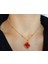 Kristal Taşlı Van Cleef Model Kolye, Altın Kaplama Çift Taraflı Yonca Modeli Kolye, Altın Renk Van Cleef Bijuteri Kolye, Van Cleef Altın Kaplama Kolye, Dört Yapraklı Şans Yonca Kolye 5