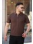 Erkek Yakası Fermuarlı Kısa Kollu T-Shirt 1