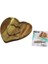 Akasya Kalp Model 2 Bölmeli=1+1 Ahşap Bambu Servis Sunum Tepsi - Tahtası 20.5 x 19.5 x 1.4cm 1
