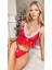 Arias Closet Fntezi Kırmızı Özel Yılbaşı Desenli Sütyen Tanga OZN-22938 2