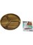 Akasya Yuvarlak 3 Bölmeli Ahşap Servis Sunum Tepsi - Tahtası 20 x 1.4cm (4887) 1