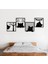 Siyah Ahşap Kediler 30CM x 30CM 4 Adet Tablo Duvar Dekoru 3mm Mdf Lazer Kesim 1