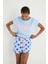 Agnes Örme Kısa Kol Pijama - Tshirt Şort Set 4