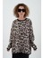 Kahve Leopar Şardonlu Bluz 2