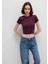 Bordo Basic Crop Tişört 1600814-70434 2