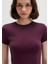Bordo Basic Crop Tişört 1600814-70434 7