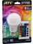 ATC-RGB-9W Kumandalı 9W=60W Rgb=16-Renkli LED Ampul E27 800 Lümen 6500K 25.000 Saat Ömür 1