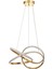 Larin 50 cm Dimmer Kumandalı 3 Renk Ledli (Sarı-Beyaz-Gün Işığı) Modern Sarkıt Avize - Gold 3